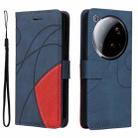 For Xiaomi 15 Ultra 5G Global Dual-color Splicing Flip Leather Phone Case(Blue) - 2