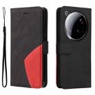 For Xiaomi 15 Ultra 5G Global Dual-color Splicing Flip Leather Phone Case(Black) - 2