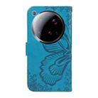 For Xiaomi 15 Ultra 5G Global Swallowtail Butterfly Embossed Leather Phone Case(Blue) - 3