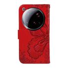 For Xiaomi 15 Ultra 5G Global Swallowtail Butterfly Embossed Leather Phone Case(Red) - 3