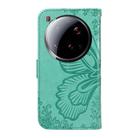 For Xiaomi 15 Ultra 5G Global Swallowtail Butterfly Embossed Leather Phone Case(Green) - 3