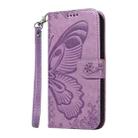 For Xiaomi Poco M6 Pro 4G Global Swallowtail Butterfly Embossed Leather Phone Case(Purple) - 2