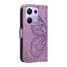 For Xiaomi Poco M6 Pro 4G Global Swallowtail Butterfly Embossed Leather Phone Case(Purple) - 3