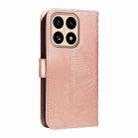 For Xiaomi 15T 5G Swallowtail Butterfly Embossed Leather Phone Case(Rose Gold) - 3