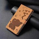 For iPhone 16 Cartoon Elephant Embossed Leather Phone Case(Yellow) - 2