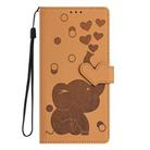 For iPhone 14 Pro Max Cartoon Elephant Embossed Leather Phone Case(Yellow) - 3