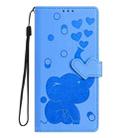 For iPhone 13 Pro Cartoon Elephant Embossed Leather Phone Case(Blue) - 3