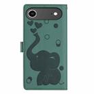 For iPhone 17 Air Cartoon Elephant Embossed Leather Phone Case(Green) - 3