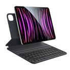 For iPad Pro 11 2022 / Air 10.9 2022 Yesido Dual-sided Clip Magnetic Keyboard Leather Case(Black) - 1