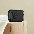 For AirPods 4 Eagle Shockproof Earphone Protective Case with Switch(Black) - 1