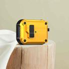 For AirPods 4 Eagle Shockproof Earphone Protective Case with Switch(Yellow) - 1