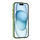 For iPhone 16 Skin Feel Card Contrast Color Button TPU Phone Case(Light Green) - 3