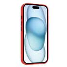 For iPhone 16 Skin Feel Card Contrast Color Button TPU Phone Case(Red) - 3