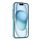 For iPhone 16 Skin Feel Card Contrast Color Button TPU Phone Case(Sky Blue) - 3