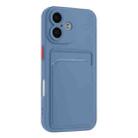 For iPhone 16 Plus Skin Feel Card Contrast Color Button TPU Phone Case(Gray) - 2