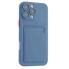 For iPhone 16 Pro Skin Feel Card Contrast Color Button TPU Phone Case(Gray) - 2