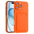 For iPhone 16 Pro Max Skin Feel Card Contrast Color Button TPU Phone Case(Orange) - 1