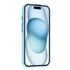 For iPhone 16 Pro Max Skin Feel Card Contrast Color Button TPU Phone Case(Sky Blue) - 3