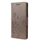 For Samsung Galaxy Note20 Butterfly Flower Embossing Horizontal Flip Leather Case with Holder & Card Slots & Wallet(Grey) - 2