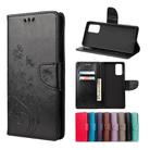 For Samsung Galaxy Note20 Ultra Butterfly Flower Embossing Horizontal Flip Leather Case with Holder & Card Slots & Wallet(Black) - 1