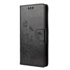 For Samsung Galaxy Note20 Ultra Butterfly Flower Embossing Horizontal Flip Leather Case with Holder & Card Slots & Wallet(Black) - 2