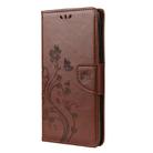 For Samsung Galaxy Note20 Ultra Butterfly Flower Embossing Horizontal Flip Leather Case with Holder & Card Slots & Wallet(Brown) - 2