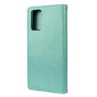 For Samsung Galaxy Note20 Ultra Butterfly Flower Embossing Horizontal Flip Leather Case with Holder & Card Slots & Wallet(Green) - 3