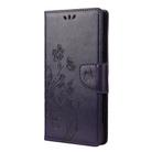 For Samsung Galaxy Note20 Ultra Butterfly Flower Embossing Horizontal Flip Leather Case with Holder & Card Slots & Wallet(Dark Purple) - 2