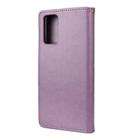 For Samsung Galaxy Note20 Ultra Butterfly Flower Embossing Horizontal Flip Leather Case with Holder & Card Slots & Wallet(Light Purple) - 3