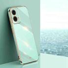 For Motorola Moto G85 XINLI Straight Edge 6D Electroplate TPU Phone Case(Mint Green) - 1