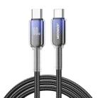 JOYROOM S-A42 Crystal Clear Series Fast Charging Data Cable, Type-C to Type-C Cable, Length: 1.2m(Black) - 1