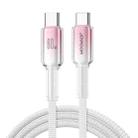 JOYROOM S-A42 Crystal Clear Series Fast Charging Data Cable, Type-C to Type-C Cable, Length: 1.2m(White) - 1