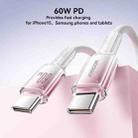 JOYROOM S-A42 Crystal Clear Series Fast Charging Data Cable, Type-C to Type-C Cable, Length: 1.2m(White) - 2