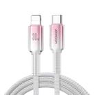 JOYROOM S-A42 Crystal Clear Series Fast Charging Data Cable, Type-C to 8 Pin Cable, Length: 1.2m(White) - 1