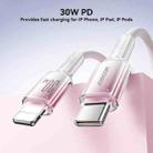 JOYROOM S-A42 Crystal Clear Series Fast Charging Data Cable, Type-C to 8 Pin Cable, Length: 1.2m(White) - 2