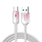 JOYROOM S-A42 Crystal Clear Series Fast Charging Data Cable, USB to Type-C Cable, Length: 1.2m(White) - 1