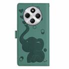 For Xiaomi Poco C75 Cartoon Elephant Embossed Leather Phone Case(Green) - 3