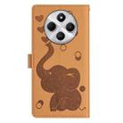 For Xiaomi Poco C75 Cartoon Elephant Embossed Leather Phone Case(Yellow) - 3