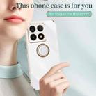 For Xiaomi 14T 5G Global XINLI Straight Edge 6D Electroplate TPU Phone Case with Ring Holder(Mint Green) - 2