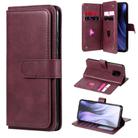 For Xiaomi Redmi 10X 5G / Redmi 10X Pro 5G Multifunctional Magnetic Copper Buckle Horizontal Flip Solid Color Leather Case with 10 Card Slots & Wallet & Holder & Photo Frame(Wine Red) - 1