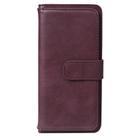 For Xiaomi Redmi 10X 5G / Redmi 10X Pro 5G Multifunctional Magnetic Copper Buckle Horizontal Flip Solid Color Leather Case with 10 Card Slots & Wallet & Holder & Photo Frame(Wine Red) - 2