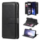 For Xiaomi Redmi Note 8 Multifunctional Magnetic Copper Buckle Horizontal Flip Solid Color Leather Case with 10 Card Slots & Wallet & Holder & Photo Frame(Black) - 1