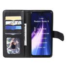 For Xiaomi Redmi Note 8 Multifunctional Magnetic Copper Buckle Horizontal Flip Solid Color Leather Case with 10 Card Slots & Wallet & Holder & Photo Frame(Black) - 3
