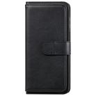 For Xiaomi Redmi Note 9S Multifunctional Magnetic Copper Buckle Horizontal Flip Solid Color Leather Case with 10 Card Slots & Wallet & Holder & Photo Frame(Black) - 2