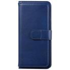 For Xiaomi Redmi Note 9S Multifunctional Magnetic Copper Buckle Horizontal Flip Solid Color Leather Case with 10 Card Slots & Wallet & Holder & Photo Frame(Dark Blue) - 2