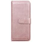 For Xiaomi Redmi Note 9S Multifunctional Magnetic Copper Buckle Horizontal Flip Solid Color Leather Case with 10 Card Slots & Wallet & Holder & Photo Frame(Rose Gold) - 1