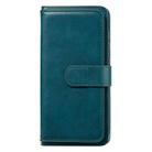 For Xiaomi Redmi Note 9 Multifunctional Magnetic Copper Buckle Horizontal Flip Solid Color Leather Case with 10 Card Slots & Wallet & Holder & Photo Frame(Dark Green) - 2