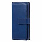 For Xiaomi Redmi Note 9 Multifunctional Magnetic Copper Buckle Horizontal Flip Solid Color Leather Case with 10 Card Slots & Wallet & Holder & Photo Frame(Dark Blue) - 2