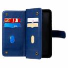 For Xiaomi Redmi Note 9 Multifunctional Magnetic Copper Buckle Horizontal Flip Solid Color Leather Case with 10 Card Slots & Wallet & Holder & Photo Frame(Dark Blue) - 3