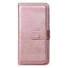 For Xiaomi Redmi Note 9 Multifunctional Magnetic Copper Buckle Horizontal Flip Solid Color Leather Case with 10 Card Slots & Wallet & Holder & Photo Frame(Rose Gold) - 2